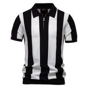 Lapel Short-sleeved Woolen Polo Shirt For Men