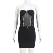 Women's Chest-wrapped Skirt Fashionable See-through Sexy Patchwork Two-piece Suit