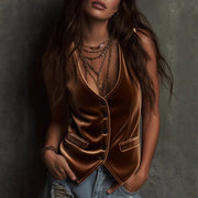 Fashionable New Women's Clothing Button Sexy Vest