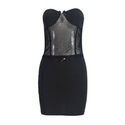 Women's Chest-wrapped Skirt Fashionable See-through Sexy Patchwork Two-piece Suit
