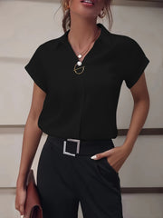 Loose Casual Short-sleeved Shirt Drop-shoulder Sleeve Shirt