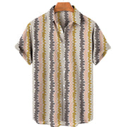 Men's Fashion Casual Striped Short Sleeve