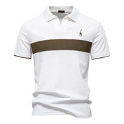 Deer Embroidered POLO Men's Lapel Short-sleeved T-shirt