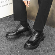 Platform Height Increasing Casual Leather Shoes