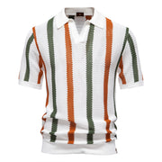 Breathable Hollow Men's Short-sleeved Polo Shirt Sweater