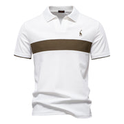 Deer Embroidered POLO Men's Lapel Short-sleeved T-shirt
