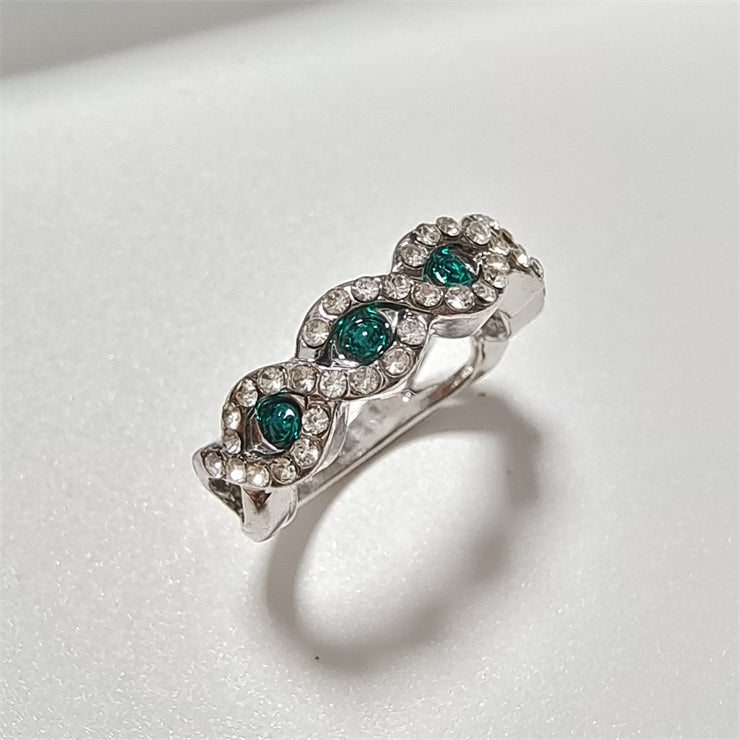 New Micro-inlaid Gemstone Engagement Ring European And American Zircon Hand Jewelry