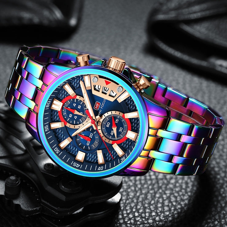 Personalized Waterproof Quartz Watch Magic Color Shell Multifunctional