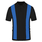 Men's White Striped Slim-fit Short-sleeved Sweater