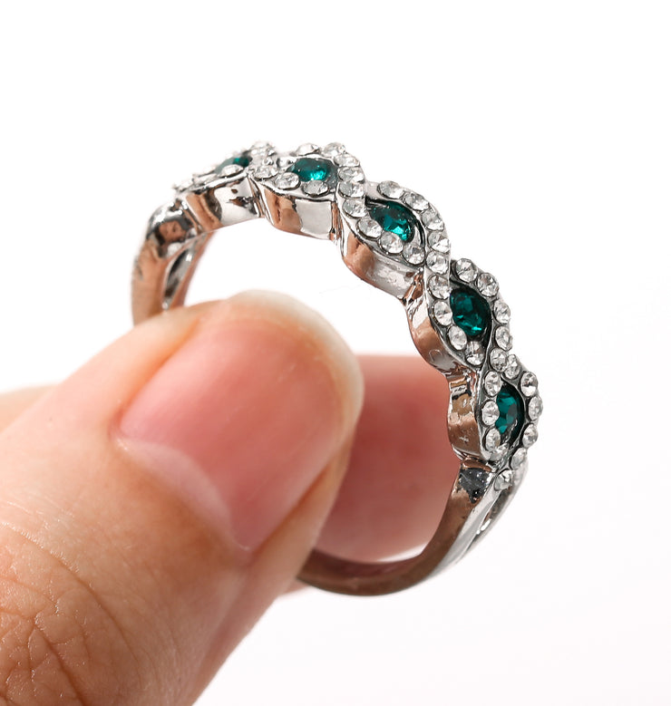 New Micro-inlaid Gemstone Engagement Ring European And American Zircon Hand Jewelry