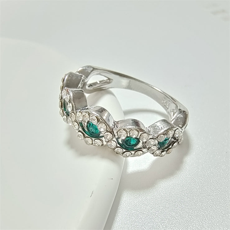 New Micro-inlaid Gemstone Engagement Ring European And American Zircon Hand Jewelry